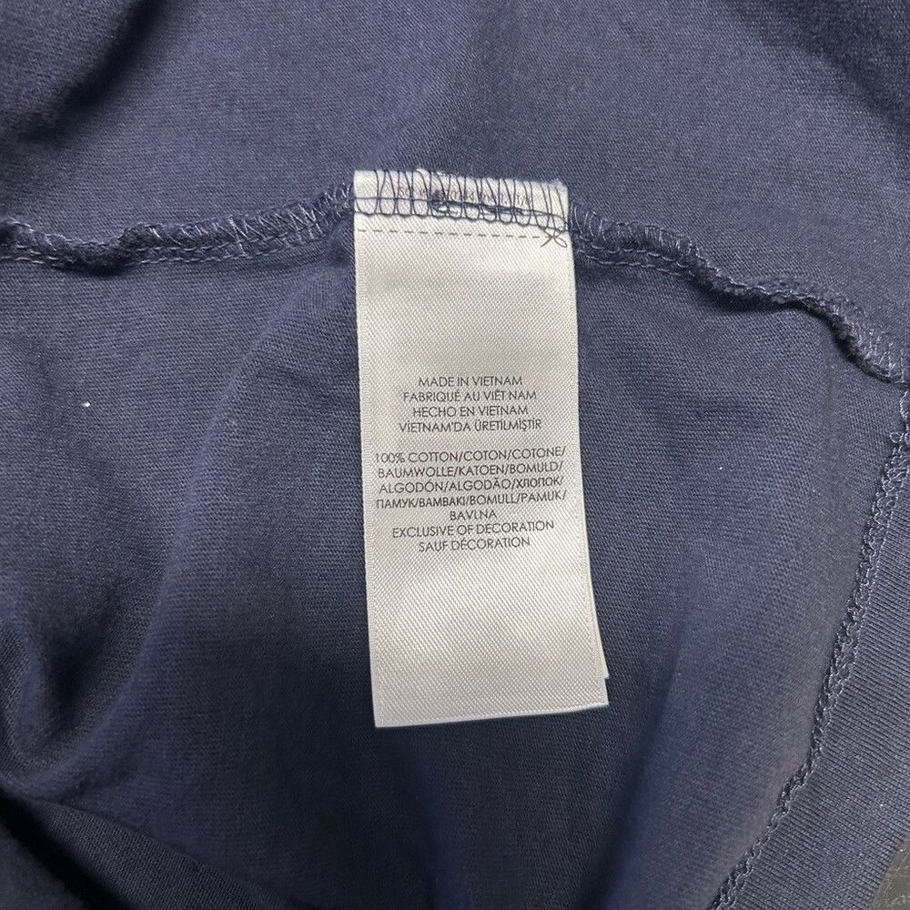 Polo Ralph Lauren T-Shirt Mens Large Navy Blue Red Pony Logo Cotton Crew Neck - Picture 6 of 7